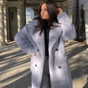 NWT BCBG Max Azria Faux Fur Jacket/Coat In Lavender S